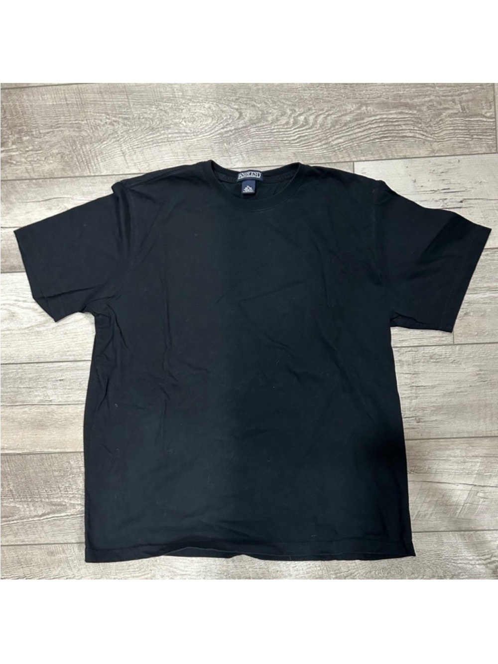 Lands End Black Crewneck Short Sleeve T-Shirt